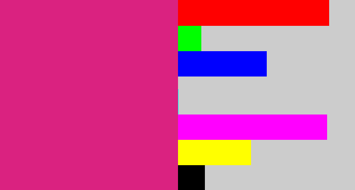 Hex color #da2280 - darkish pink