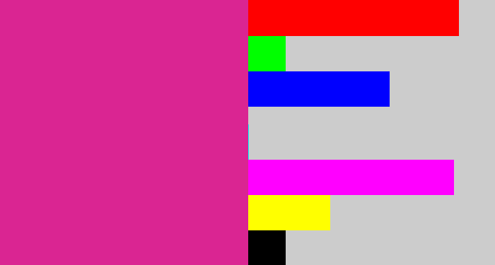 Hex color #da2592 - darkish pink