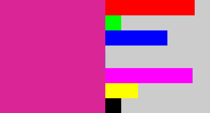Hex color #da2596 - darkish pink