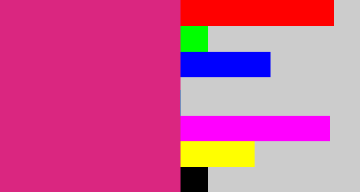 Hex color #da2680 - darkish pink
