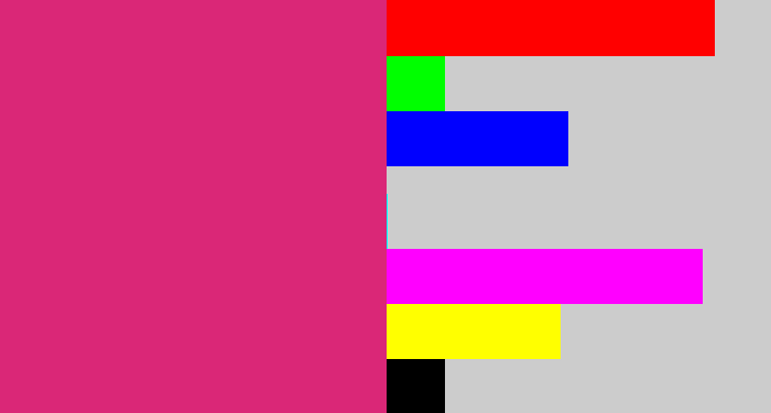 Hex color #da2777 - darkish pink