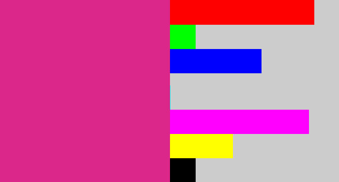 Hex color #da2789 - darkish pink
