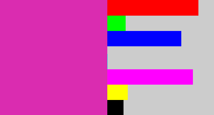Hex color #da2cb0 - purpley pink