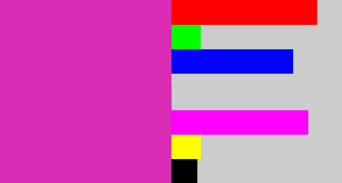 Hex color #da2cb5 - purpley pink