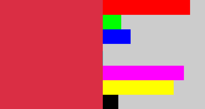 Hex color #da2e44 - lipstick