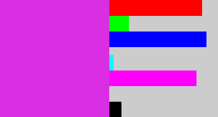 Hex color #da2ee2 - purple/pink