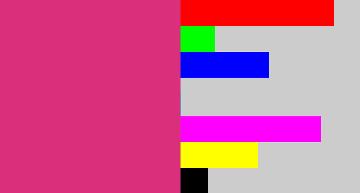 Hex color #da307c - darkish pink