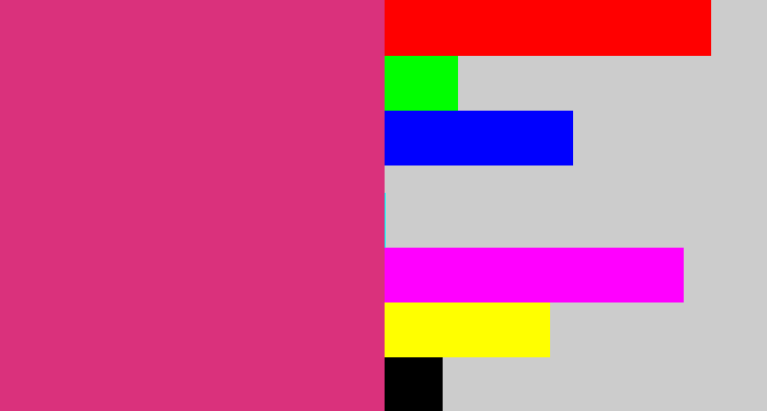 Hex color #da317c - darkish pink