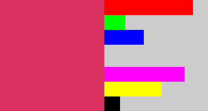 Hex color #da3362 - dark pink