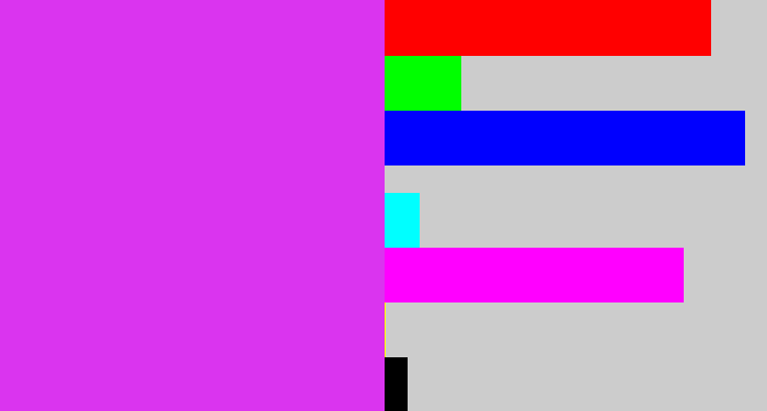 Hex color #da34ef - purple/pink
