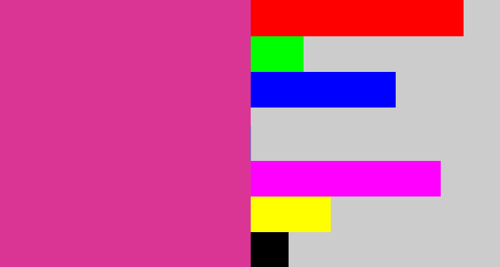 Hex color #da3595 - darkish pink