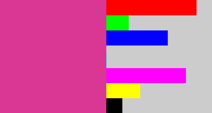 Hex color #da3694 - darkish pink