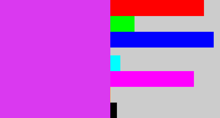 Hex color #da39f0 - heliotrope