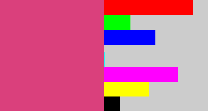 Hex color #da407c - darkish pink