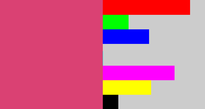 Hex color #da4173 - darkish pink
