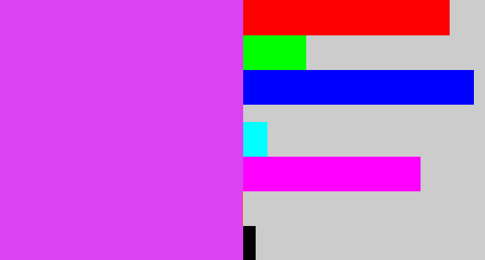 Hex color #da42f2 - heliotrope