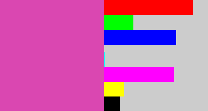 Hex color #da47b1 - pinky purple