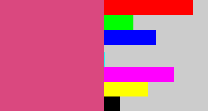 Hex color #da487f - darkish pink
