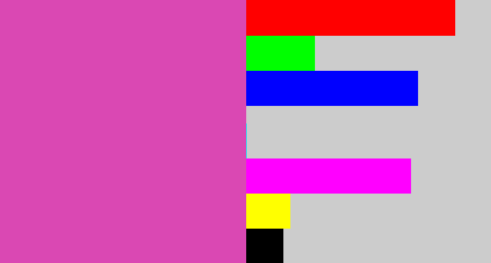 Hex color #da48b3 - pinky purple