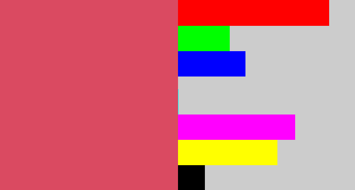 Hex color #da4a61 - pastel red