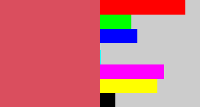 Hex color #da4e5e - pastel red