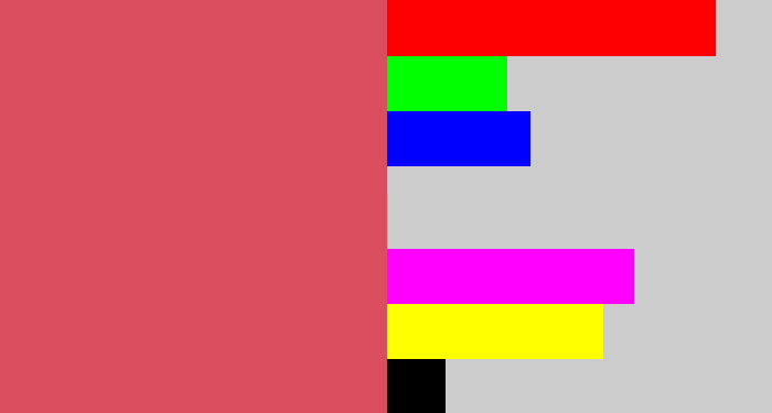 Hex color #da4e5f - pastel red