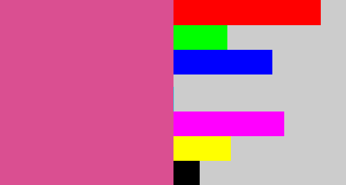 Hex color #da4f91 - darkish pink