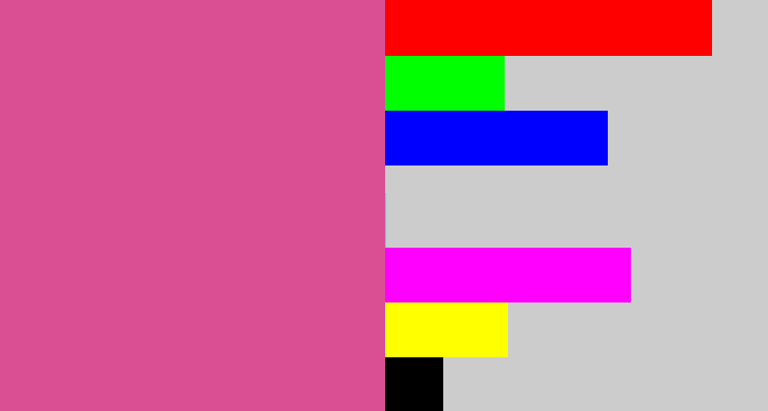 Hex color #da4f94 - darkish pink