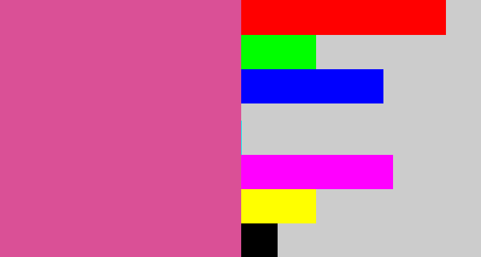 Hex color #da5096 - darkish pink