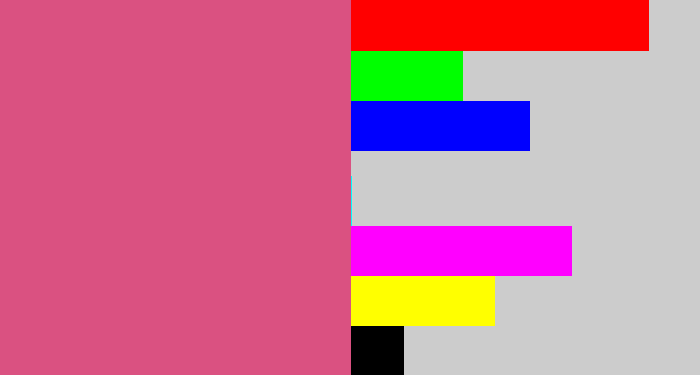 Hex color #da5181 - darkish pink