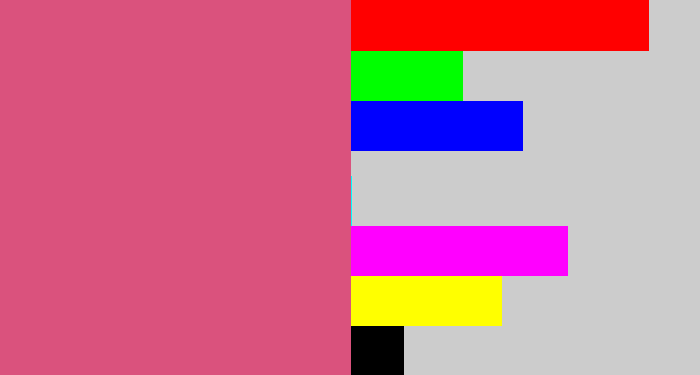 Hex color #da527d - darkish pink