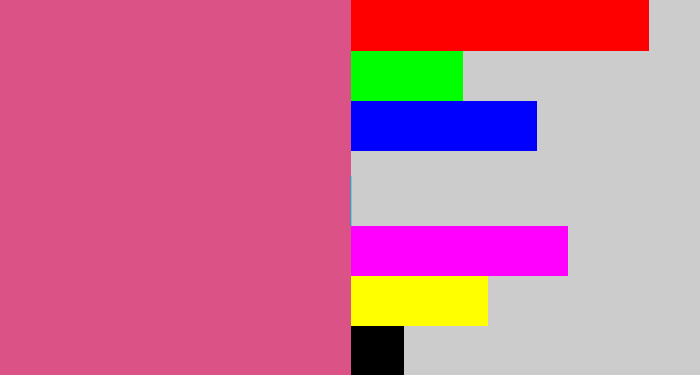Hex color #da5286 - darkish pink