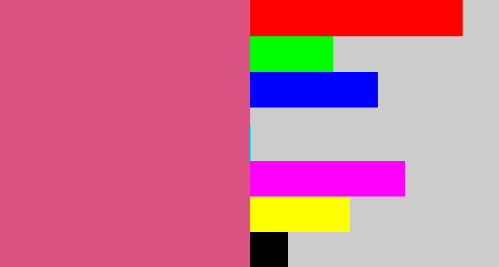 Hex color #da5382 - darkish pink
