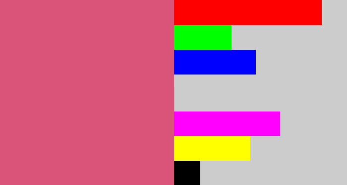Hex color #da5479 - darkish pink