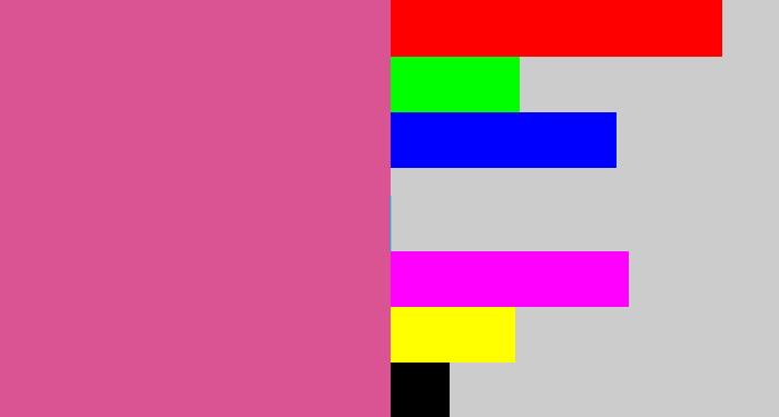 Hex color #da5494 - darkish pink
