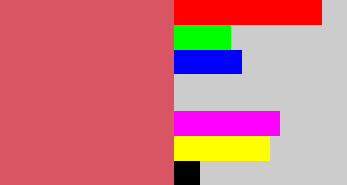 Hex color #da5563 - pastel red