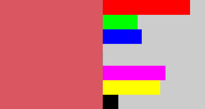 Hex color #da5661 - pastel red