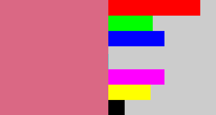 Hex color #da6884 - pinkish