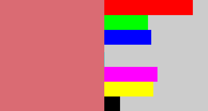 Hex color #da6b73 - pinkish