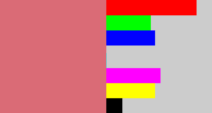 Hex color #da6b76 - pinkish