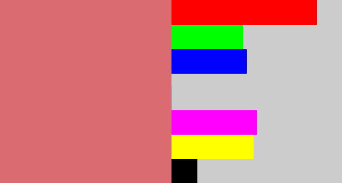 Hex color #da6c71 - pinkish
