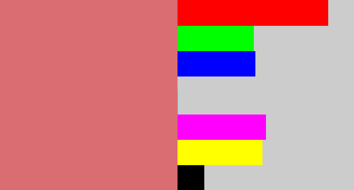 Hex color #da6d71 - pinkish