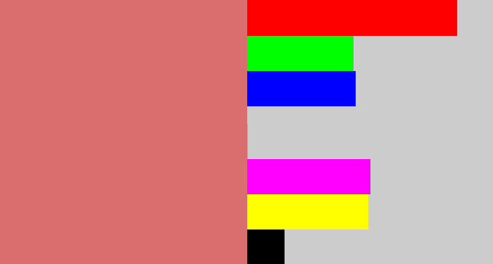 Hex color #da6e6f - pinkish