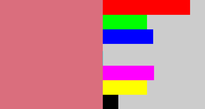 Hex color #da6e7d - pinkish