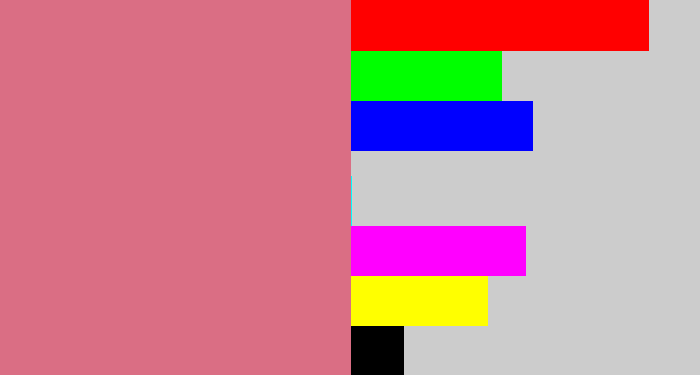 Hex color #da6e84 - pinkish