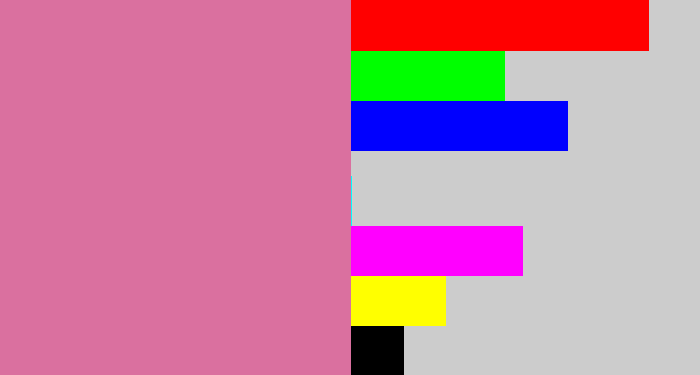 Hex color #da709f - pale magenta