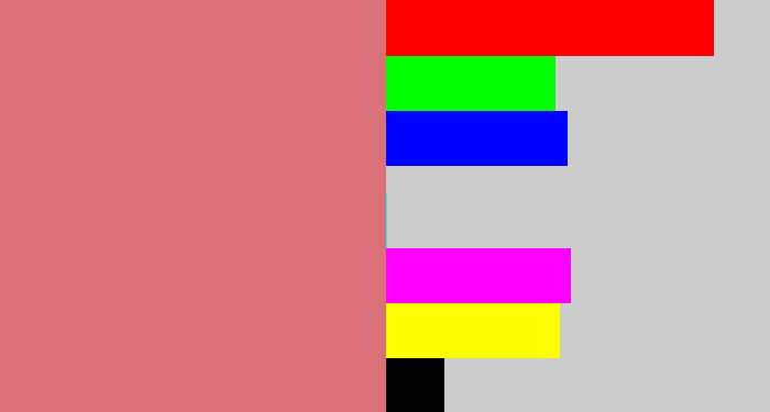 Hex color #da7178 - pinkish