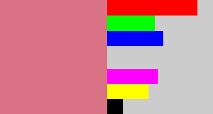 Hex color #da7286 - pinkish