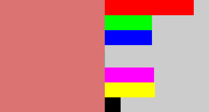 Hex color #da7372 - pinkish