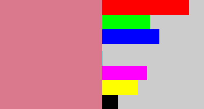 Hex color #da798e - muted pink